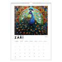 Kalendář Vitrážový páv